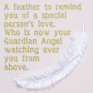 Guardian Angel Fringed Feather 4x4