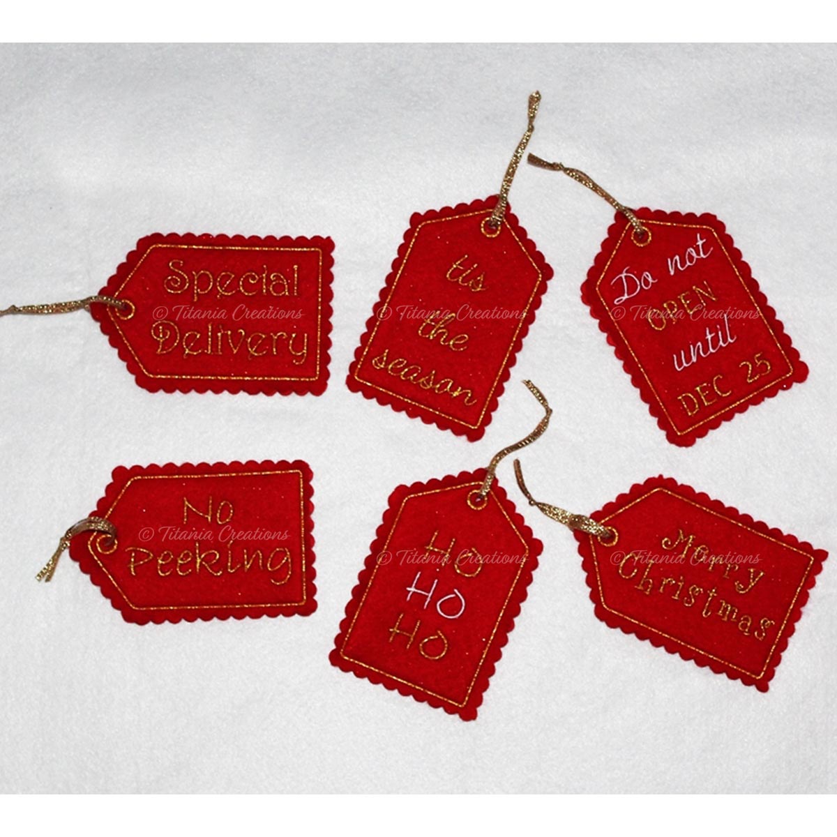 ITH Christmas Gift Tags Set of Six 4x4