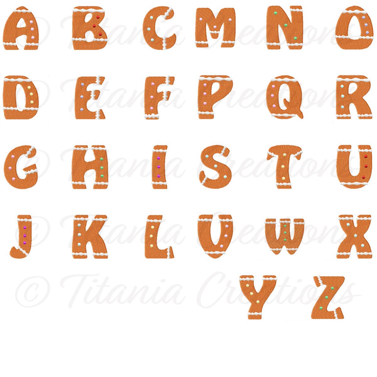 Ginger Alphabet 4x4