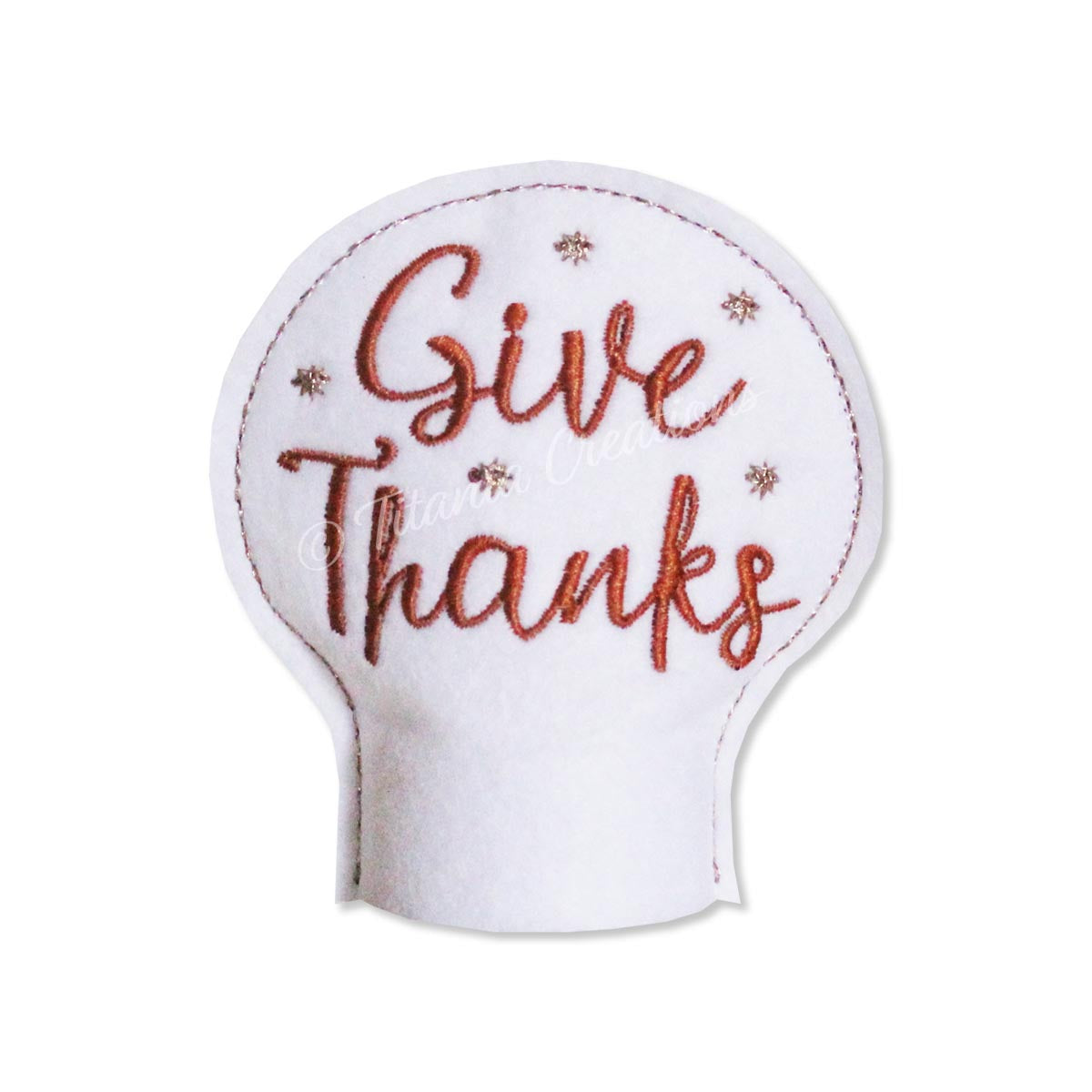ITH Give Thanks Tea Light Cover 4x4