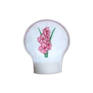 ITH Gladiolus Flower for August Tea Light Cover 4x4