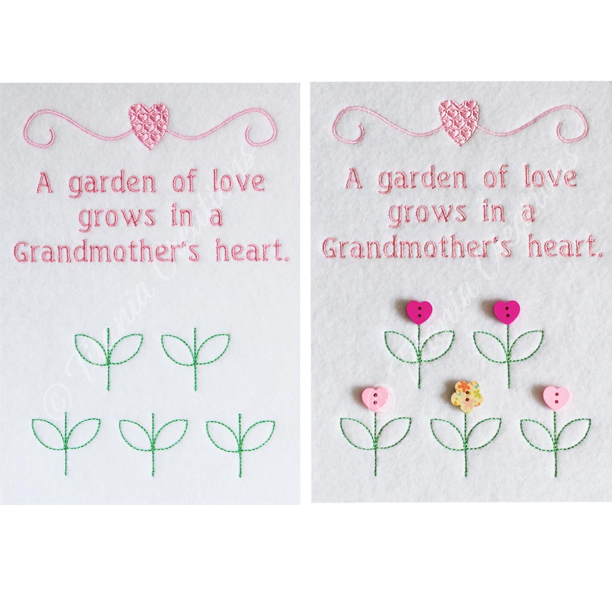 Grandmothers Love 5x7 Set of Two
