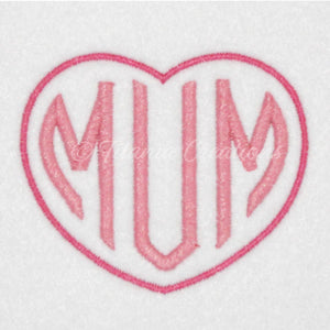 Heart Mum Mom 4x4