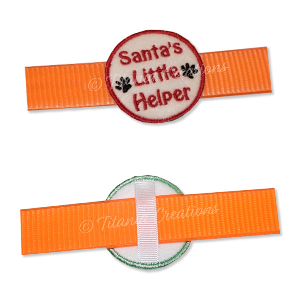 ITH Santa's Little Helper Dog Collar Feltie 2x2