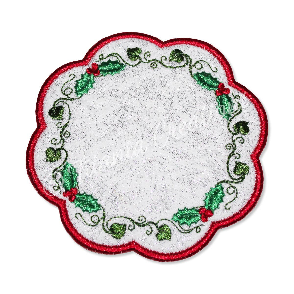 ITH Holly & Ivy Candle Mat 4x4