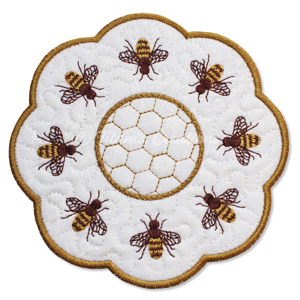 ITH Honey Bee Candle Mat 5x5 6x6 7x7 8x8