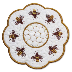ITH Honey Bee Candle Mat 5x5 6x6 7x7 8x8