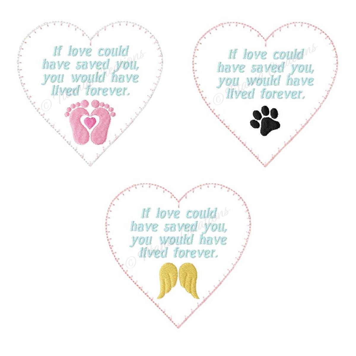 ITH If Love Memory Hearts 4x4