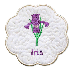ITH Iris February Flower Mat 4x4