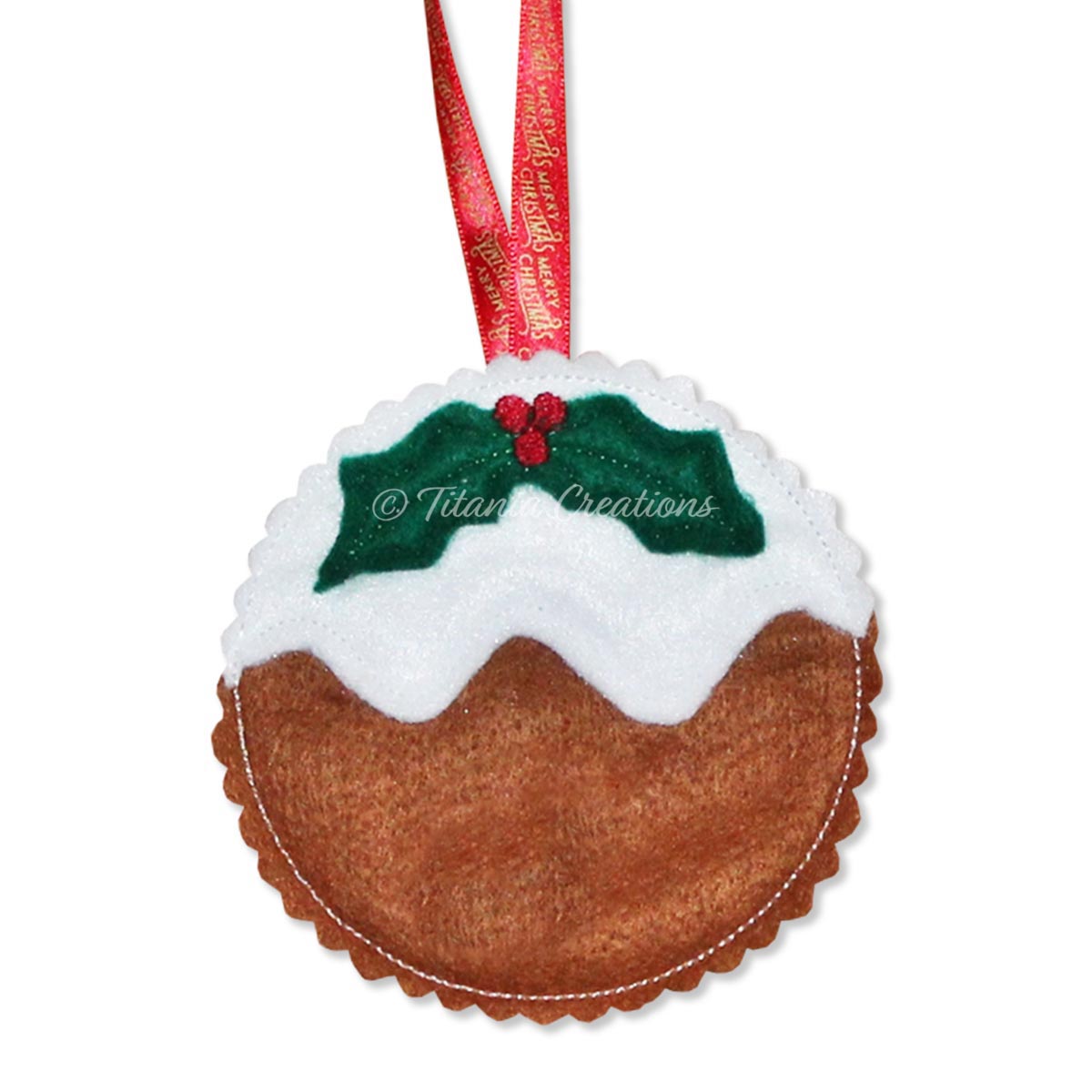 ITH Christmas Pudding Decoration 4x4