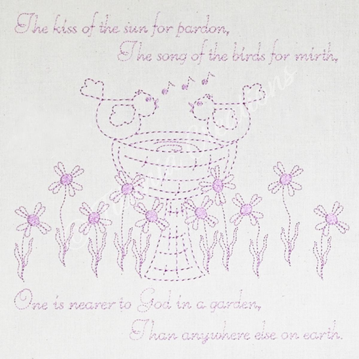 Kiss Of The Sun Red Work Sampler 5x7  8x8