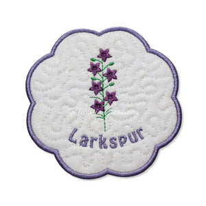 ITH Larkspur Flower for July Mat 4x4