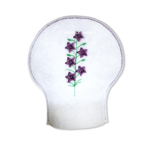 ITH Larkspur Flower for July Tea Light Cover 4x4