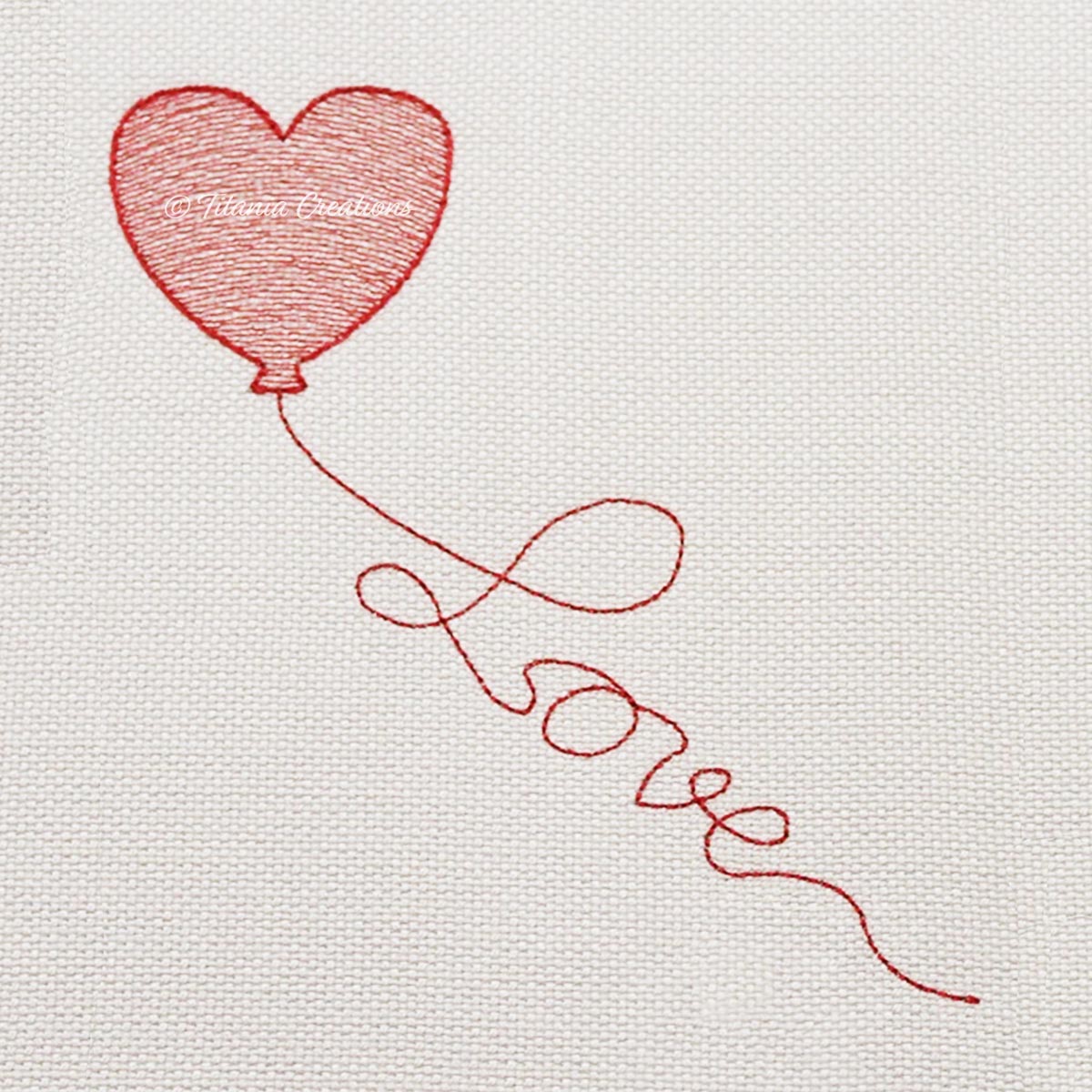 Love Heart Balloon 4x4 5x7