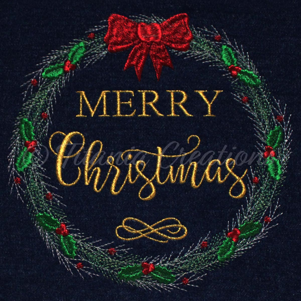 Merry Christmas Wreath 4x4 5x5 6x6 7x7 8x8