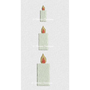 Miniature Candle Set of Three 4x4