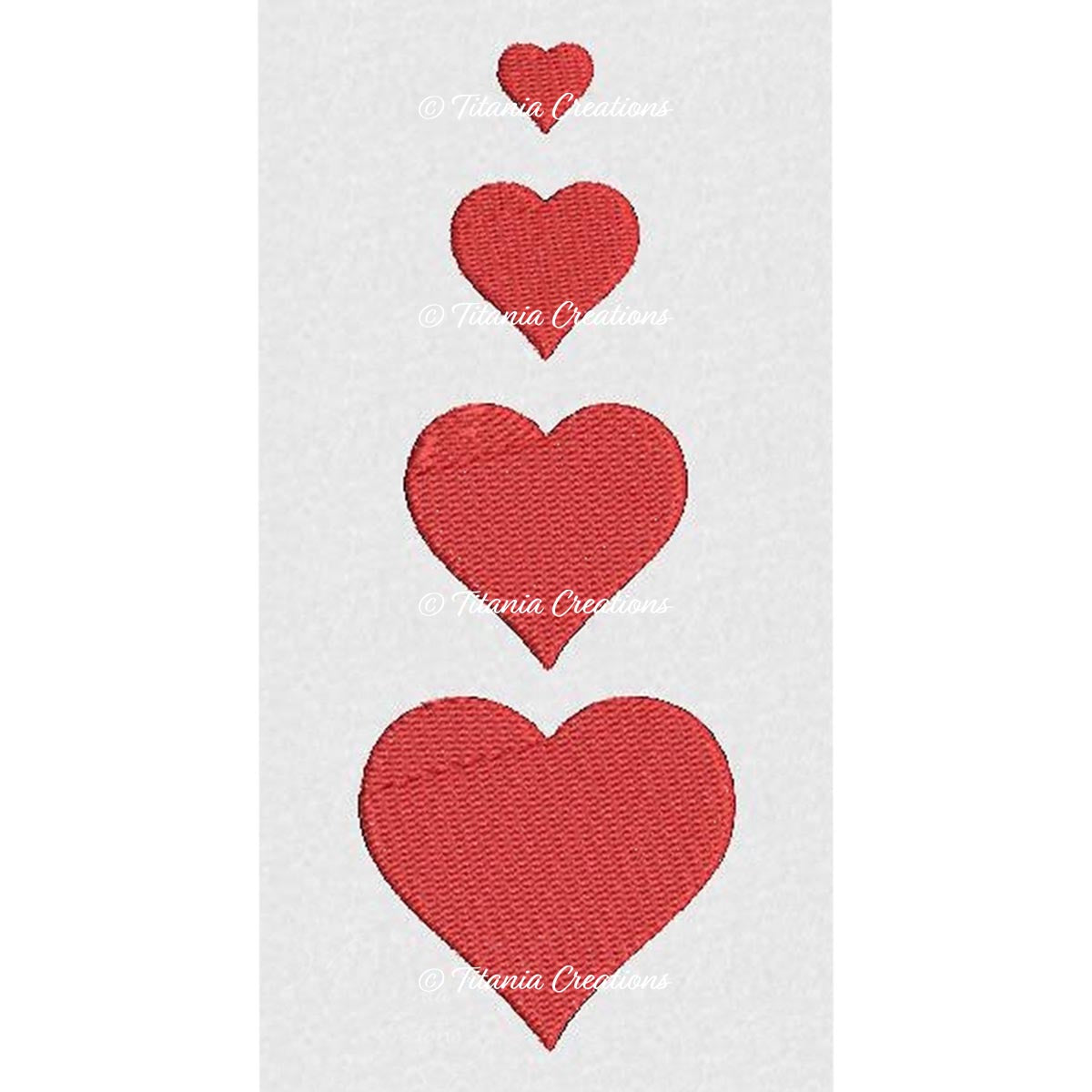 Miniature Heart Set of Four 4x4