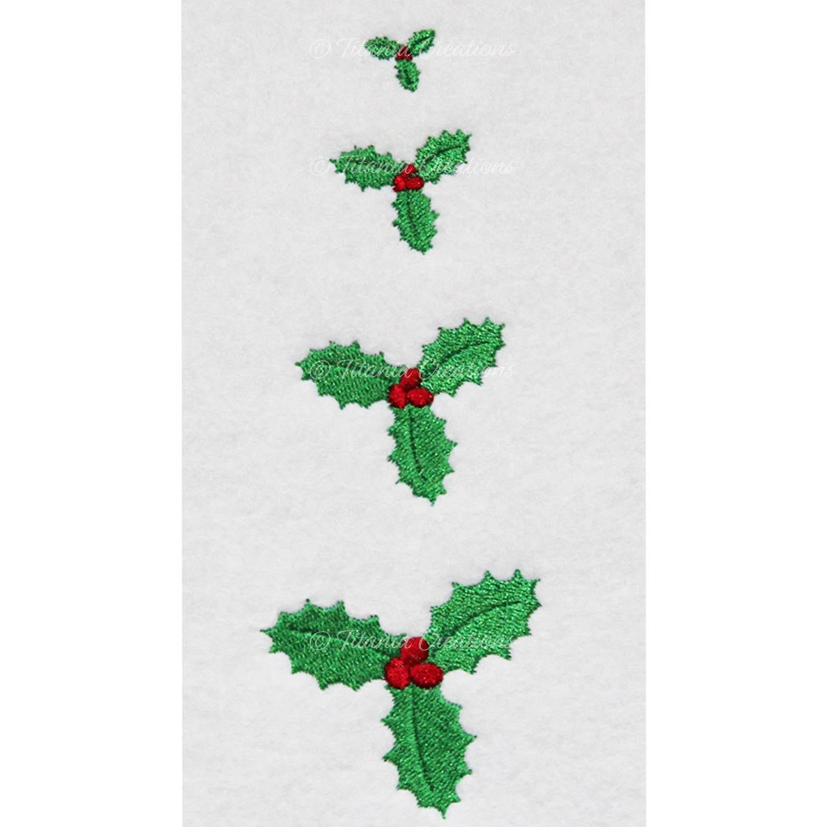 Miniature Holly Set of Four