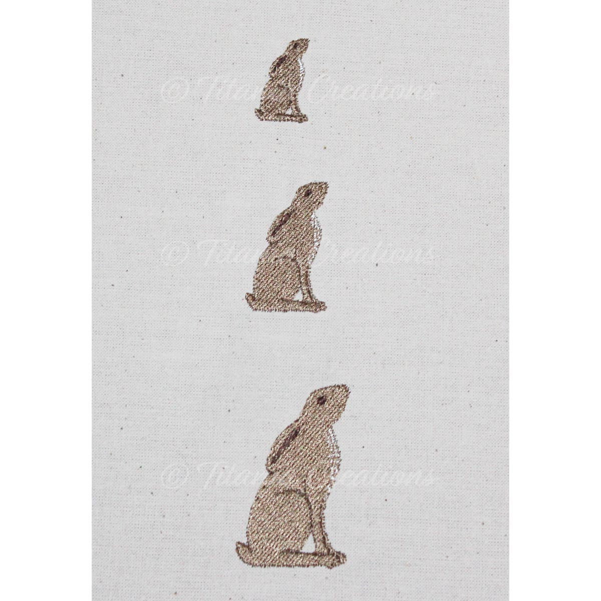 Miniature Moon Gazing Hares Set of Three