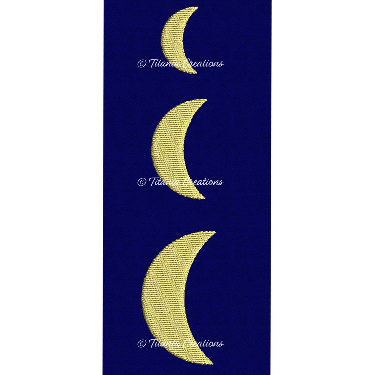 Miniature Moon Set of Three 4x4