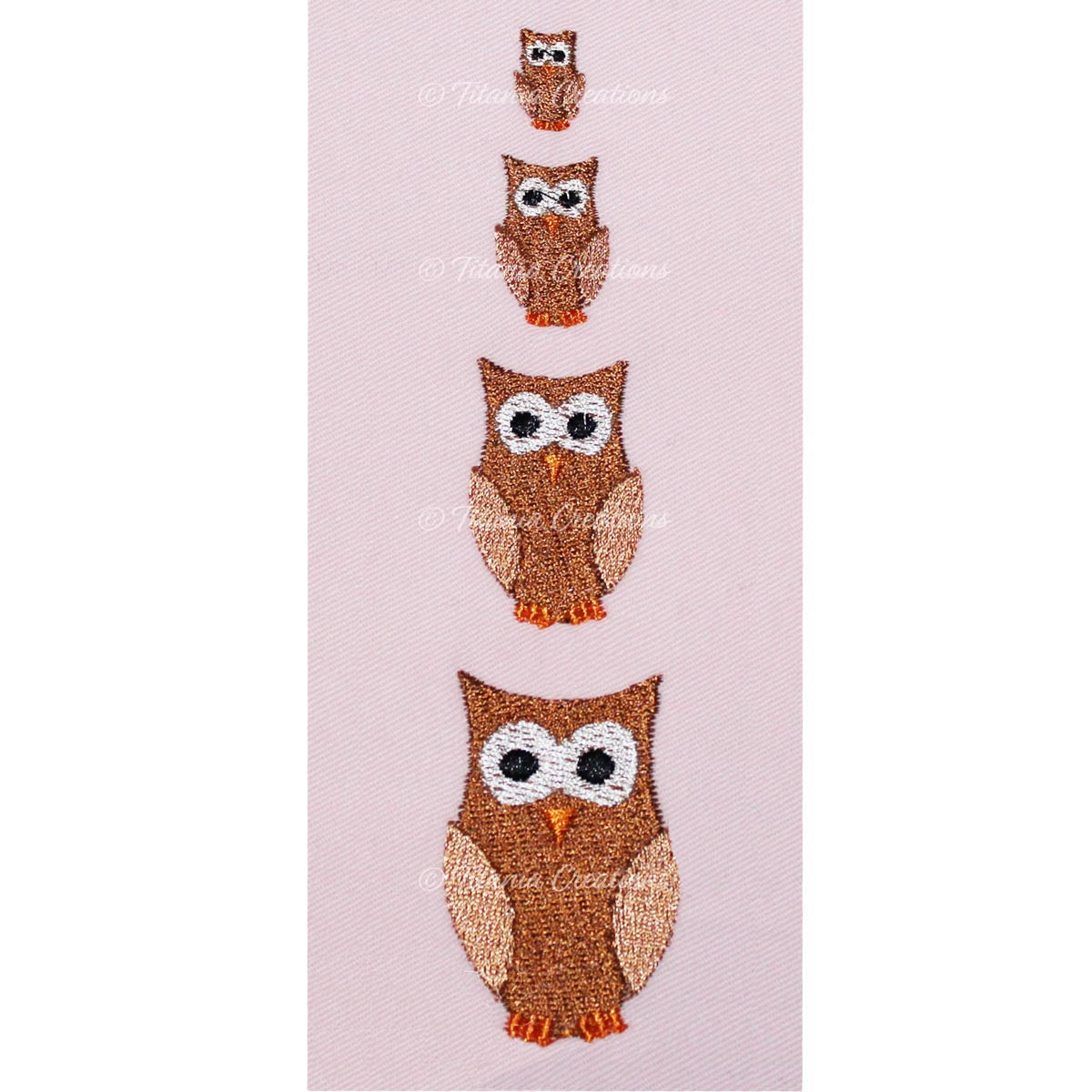 Miniature Owl Set of Four 4x4