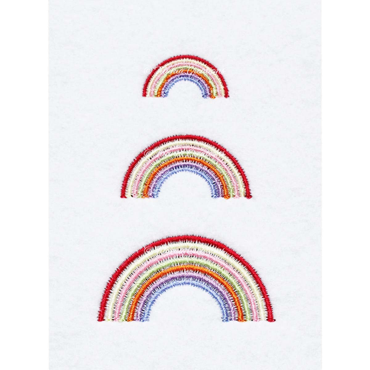Miniature Rainbow Set of Three 4x4
