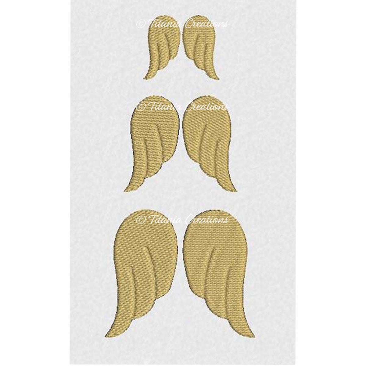 Miniature Angel Wings Set of Three 4x4