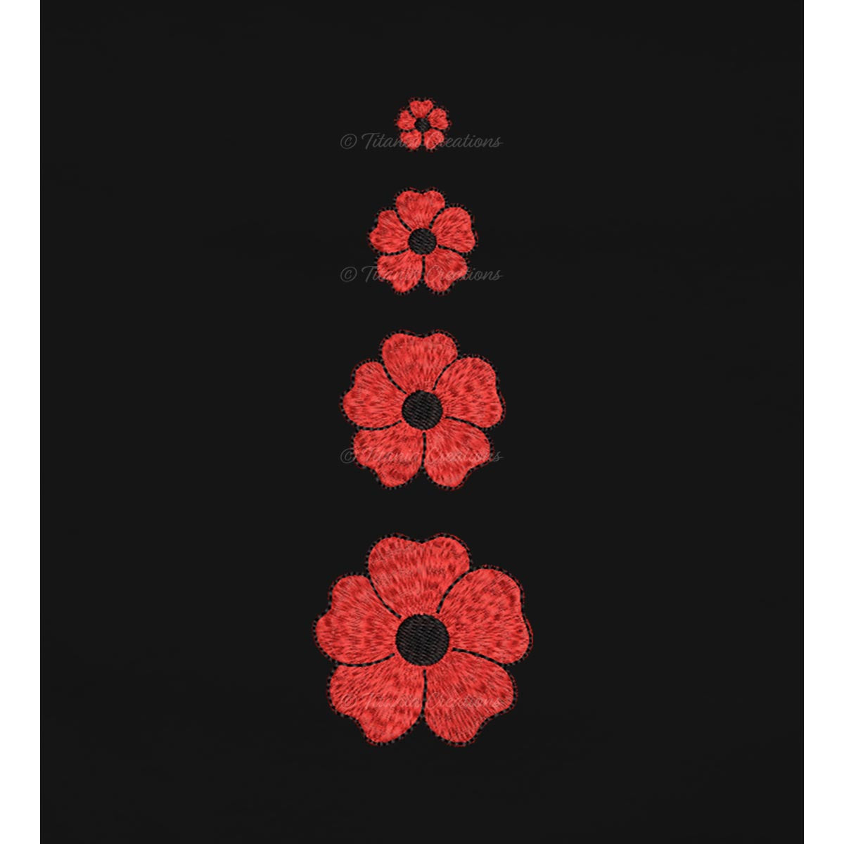 Miniature Poppy set of Four