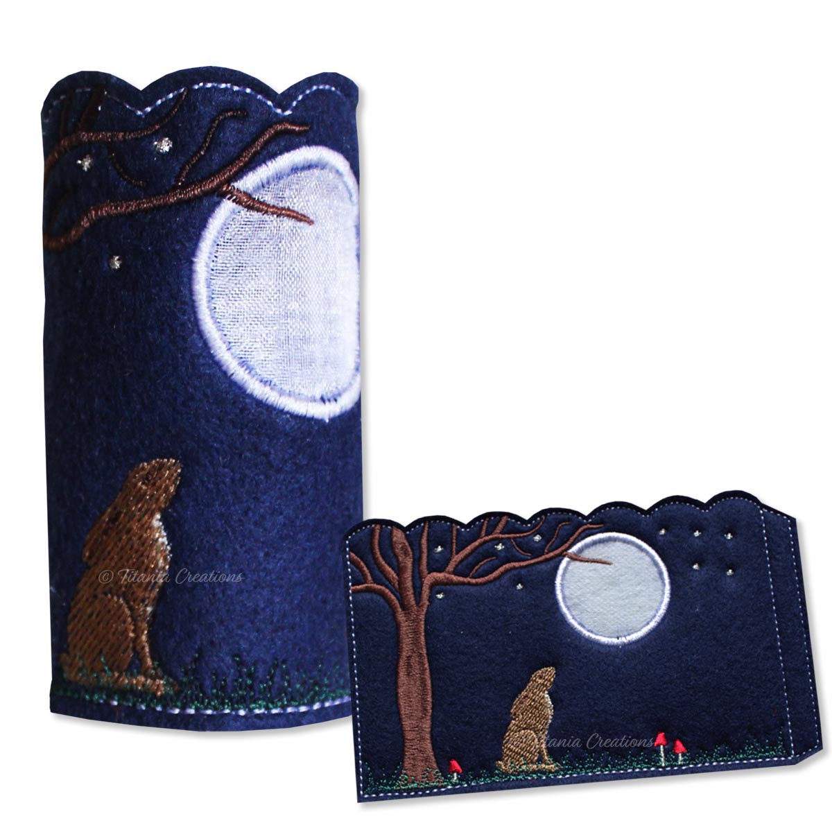 ITH Moon Gazing Hare Tea Light Cover 5x7