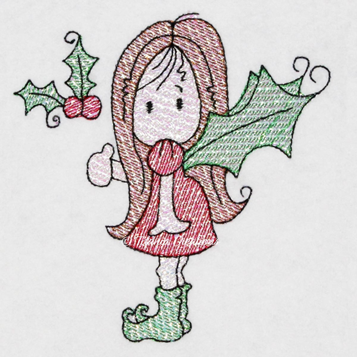 Mylar Christmas Fairy 4x4