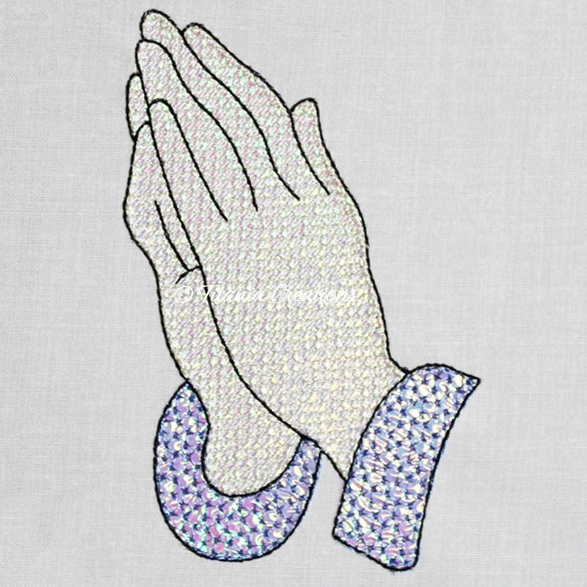 Mylar Praying Hands 4x4