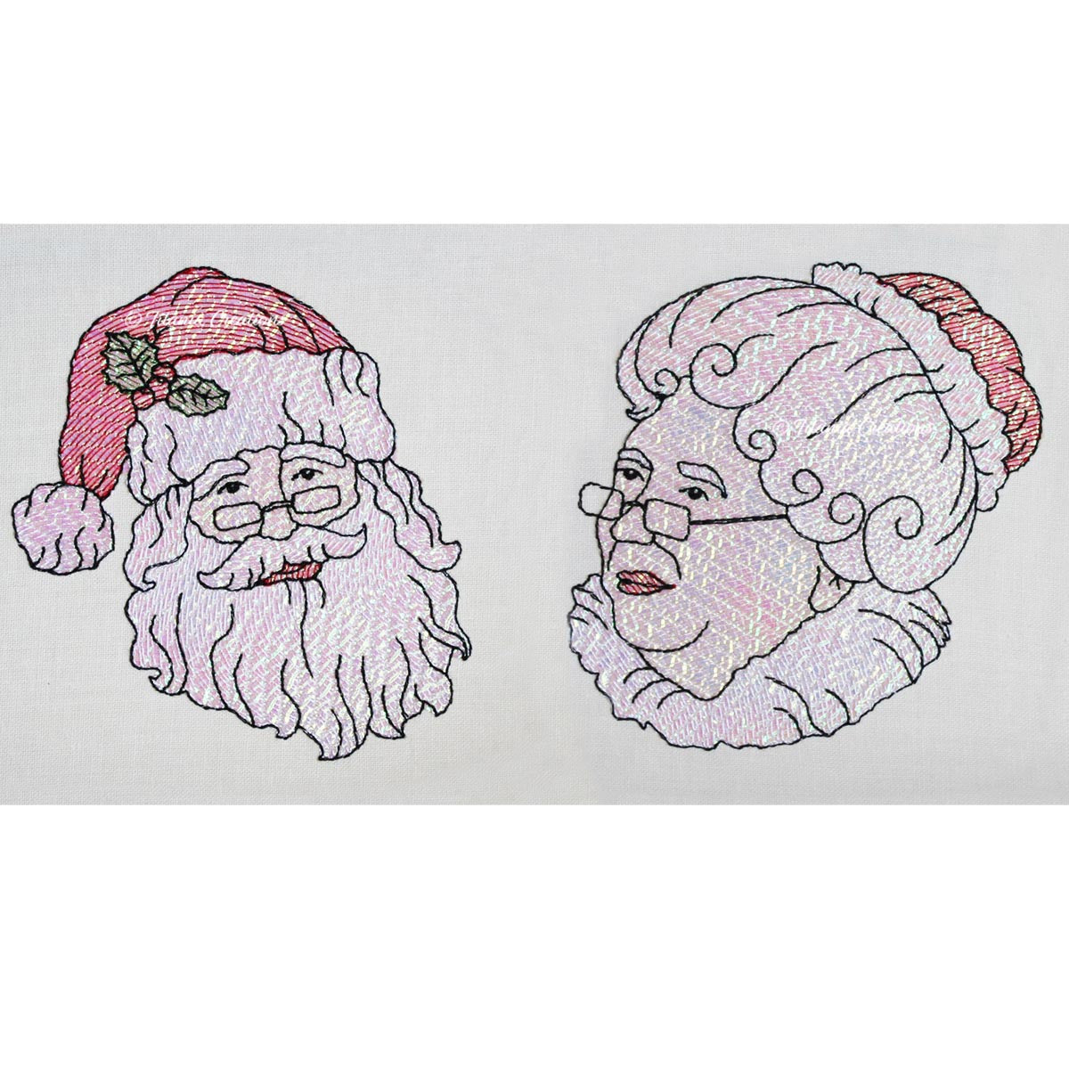 Mylar Santa & Mrs Claus 4x4