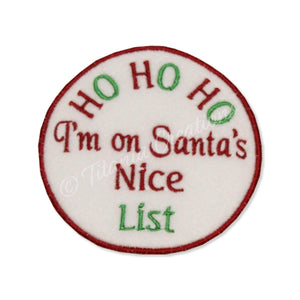ITH Santa's NICE List Badge 4x4