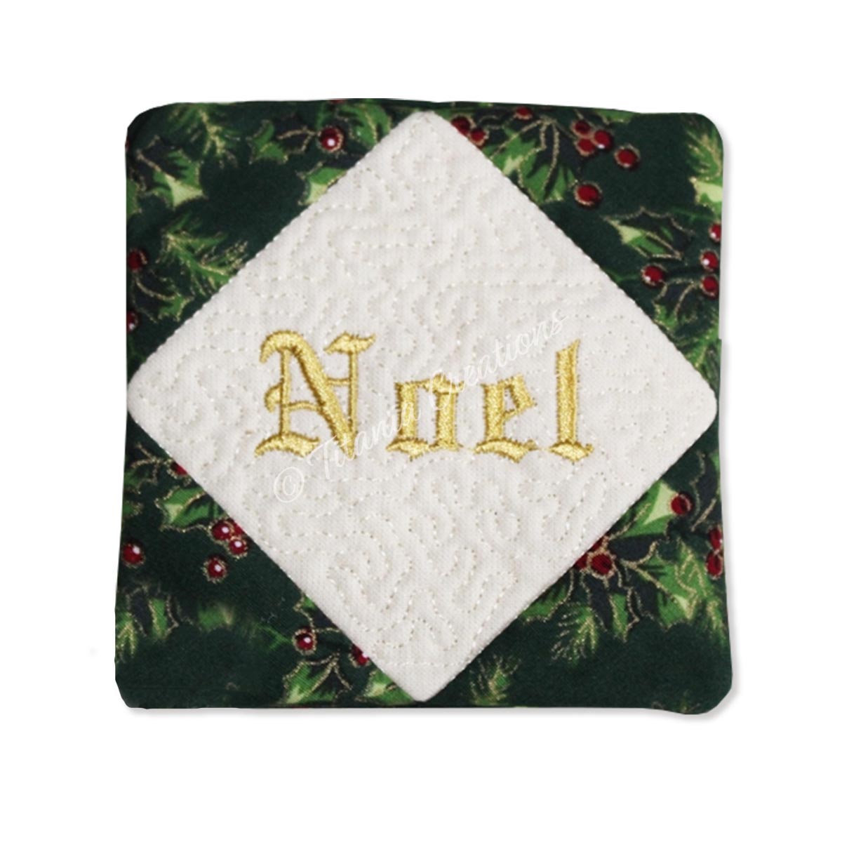 ITH Noel Mug Rug 4x4