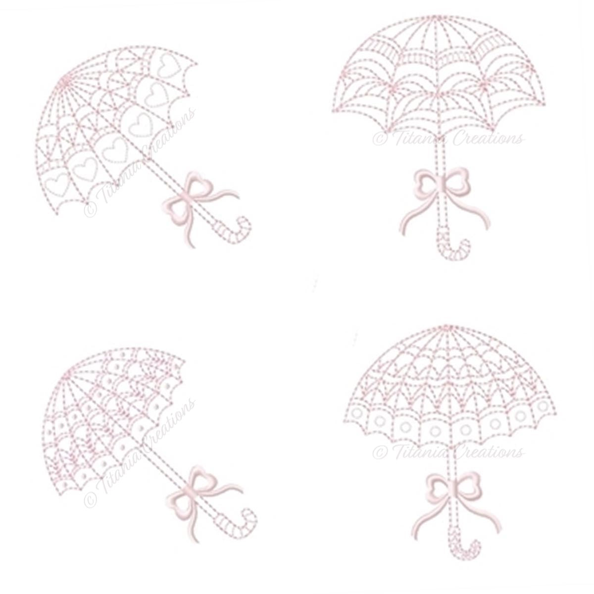 Set of 4 Parasols 4x4 5x7
