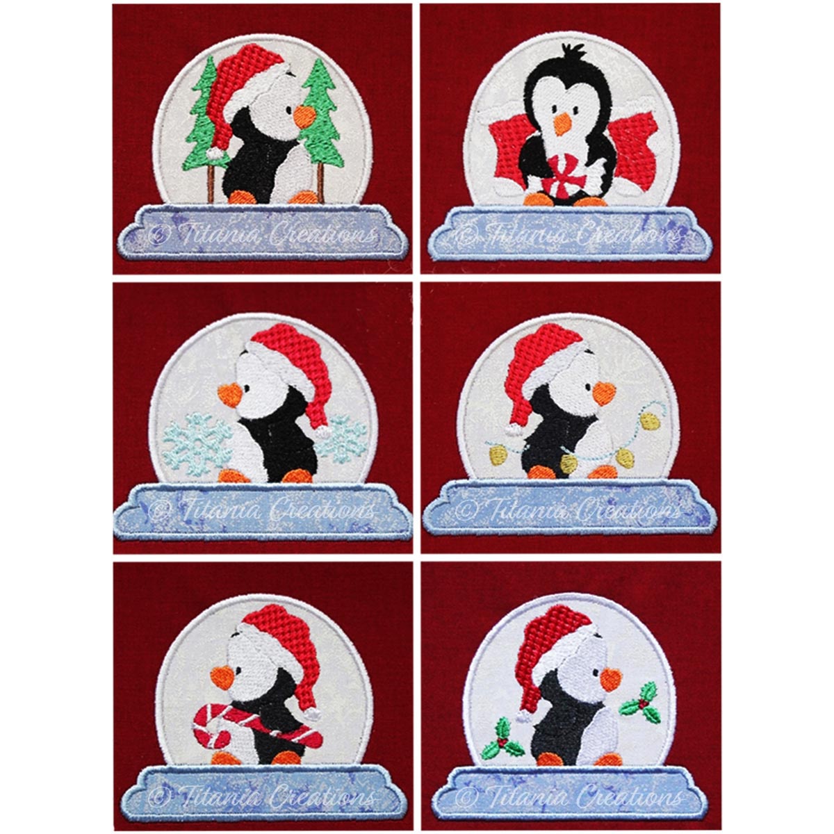 Penguin Snow Globes 4x4 Set of Six