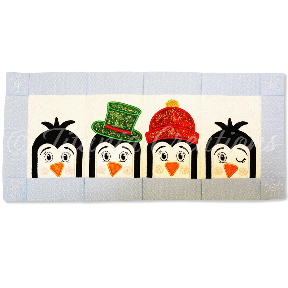 Penguin Table Runner 5x7 6x10 8x12