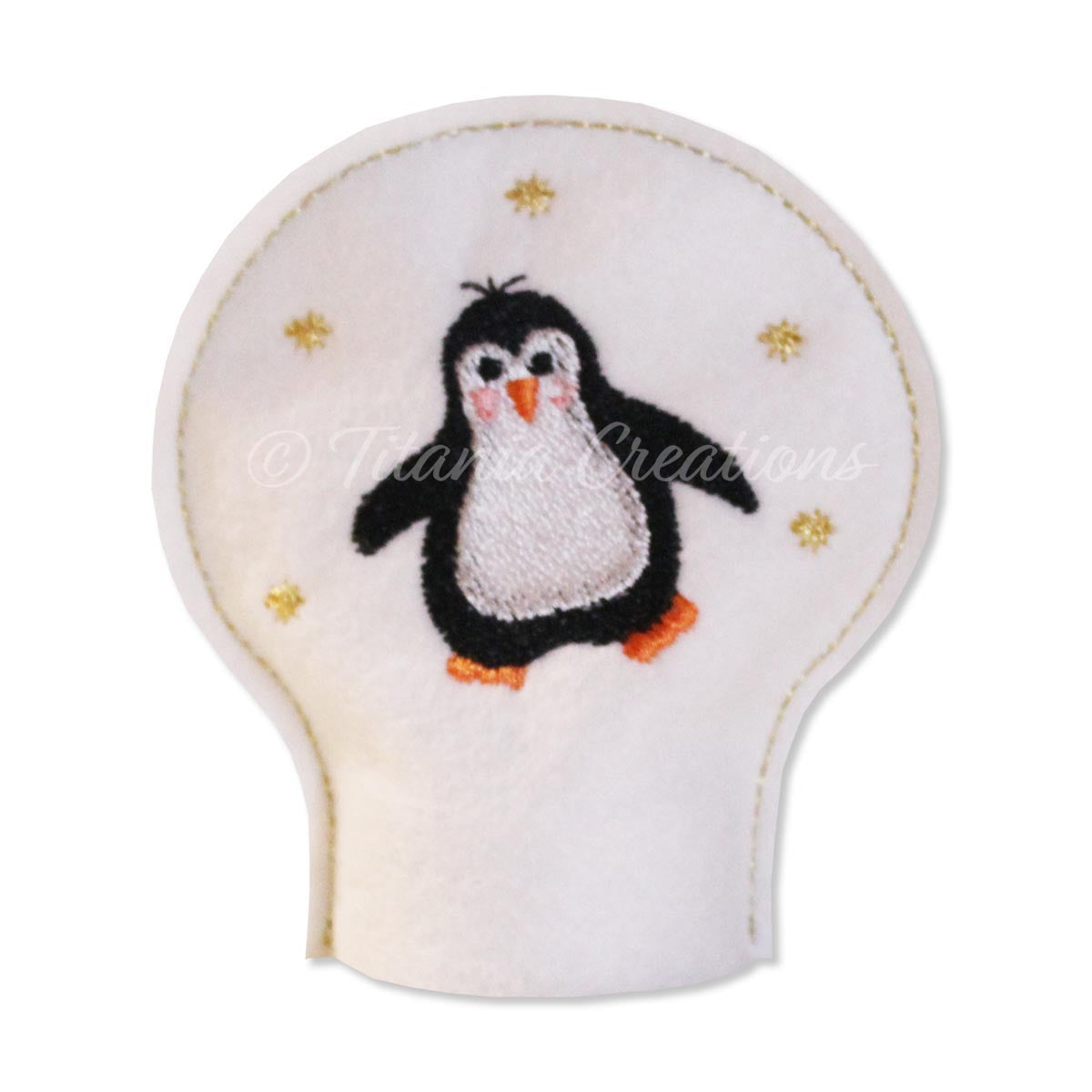 ITH Penguin Tea Light Cover 4x4
