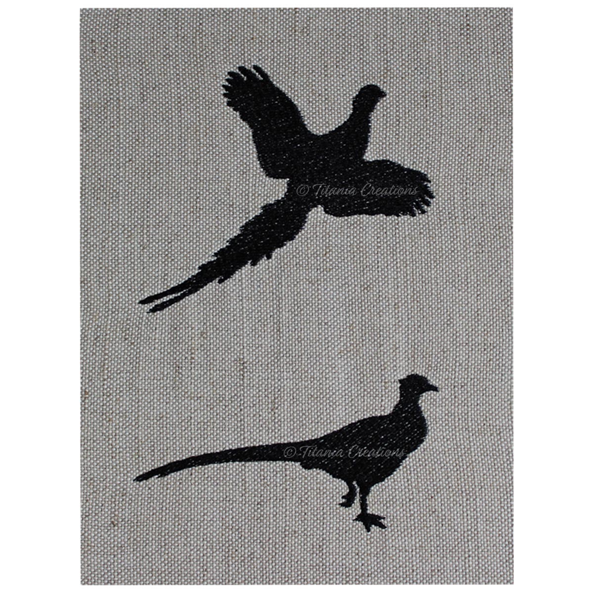 Pheasant Silhouette 4x4 Set of Two