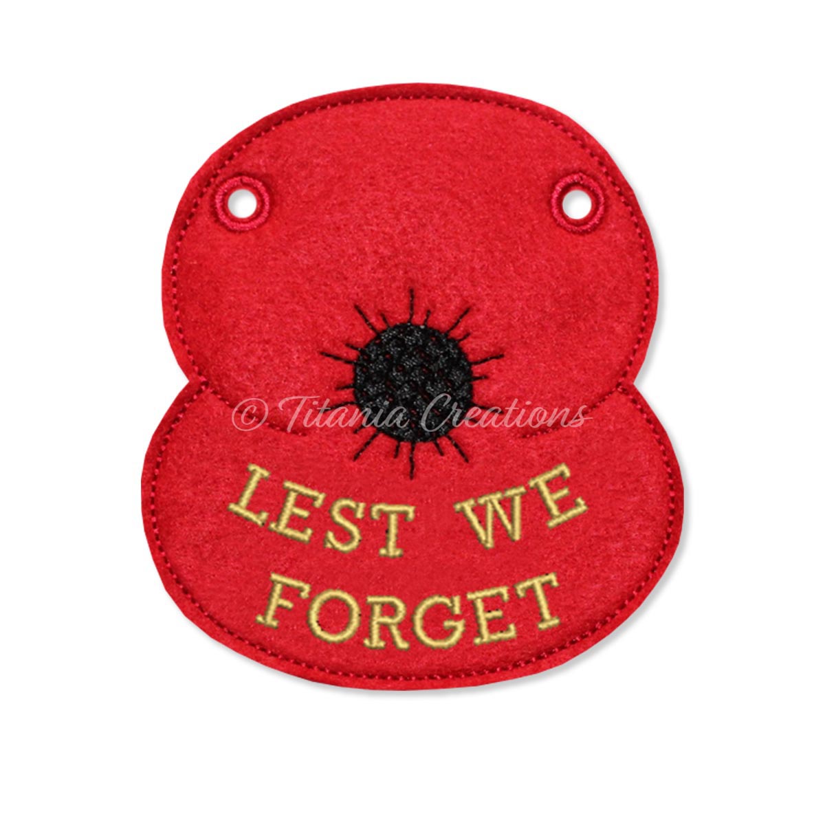 ITH Lest We Forget Poppy Bunting 4x4