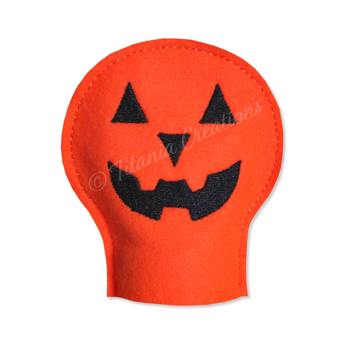 ITH Pumpkin Face Tea Light Cover 4x4