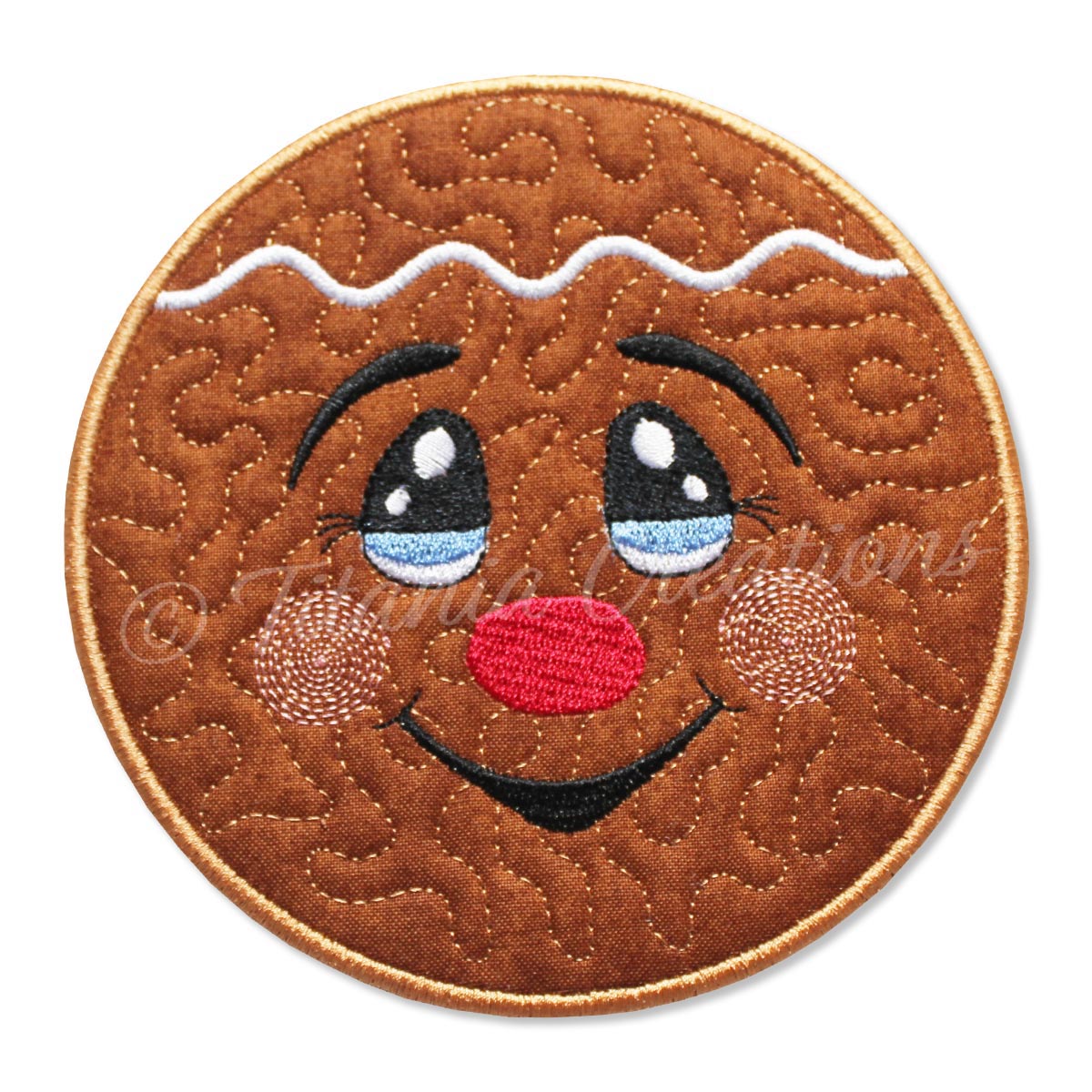 ITH Quilted Ginger Coaster 4x4 5x5 6x6 7x7 8x8