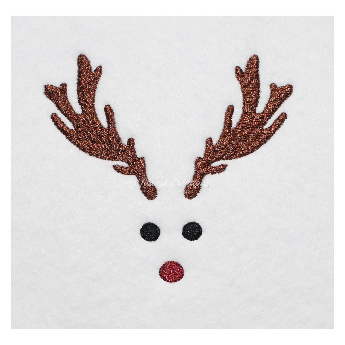 Simple Reindeer Face 4x4 5x7