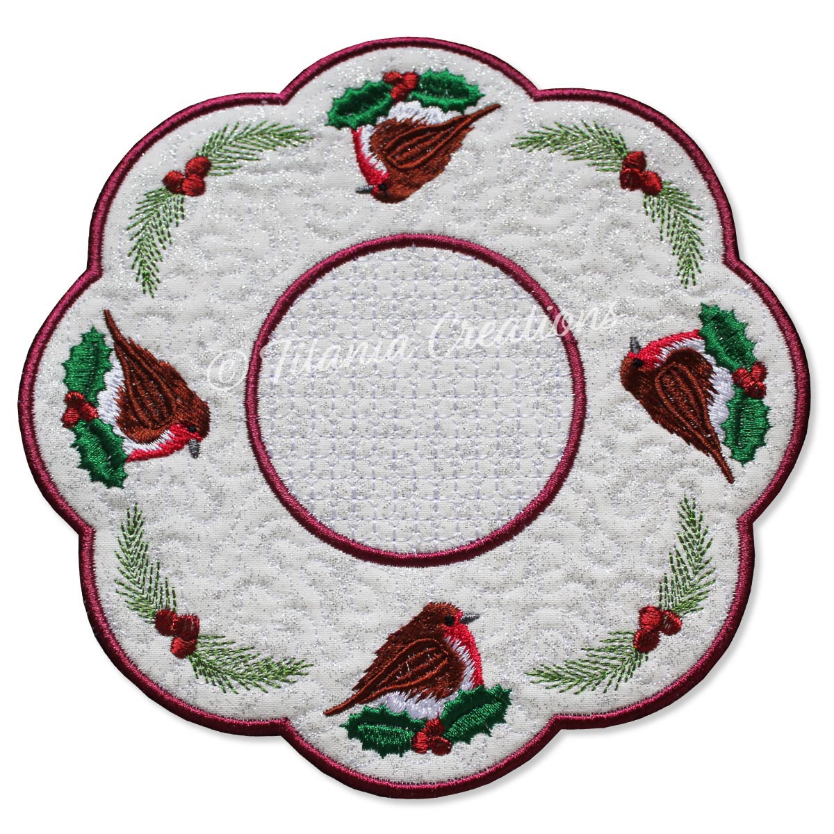 ITH Robin Candle Mat 5x5 6x6 7x7 8x8