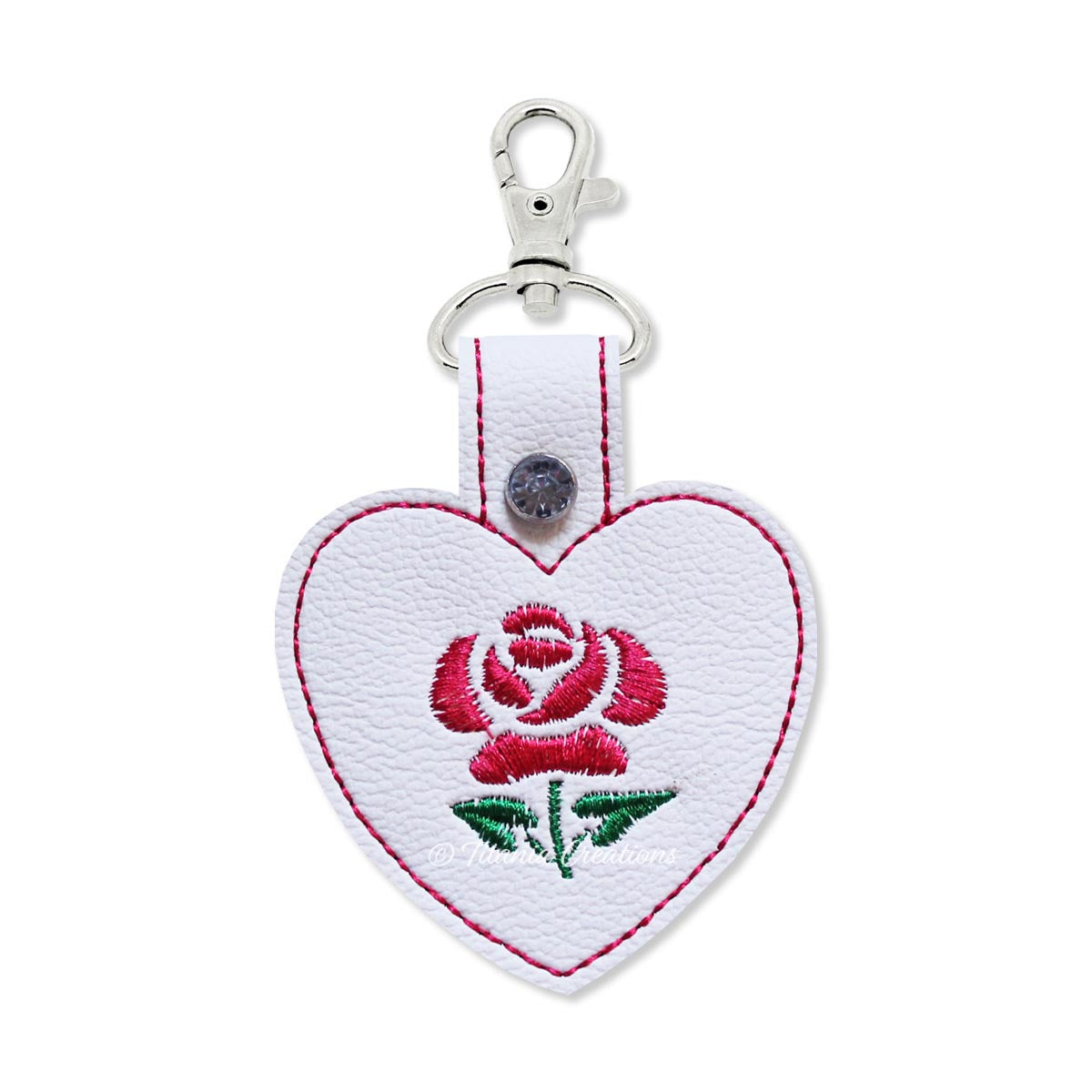ITH Rose Heart Key Fob 4x4