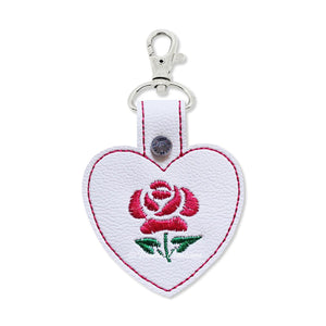 ITH Rose Heart Key Fob 4x4