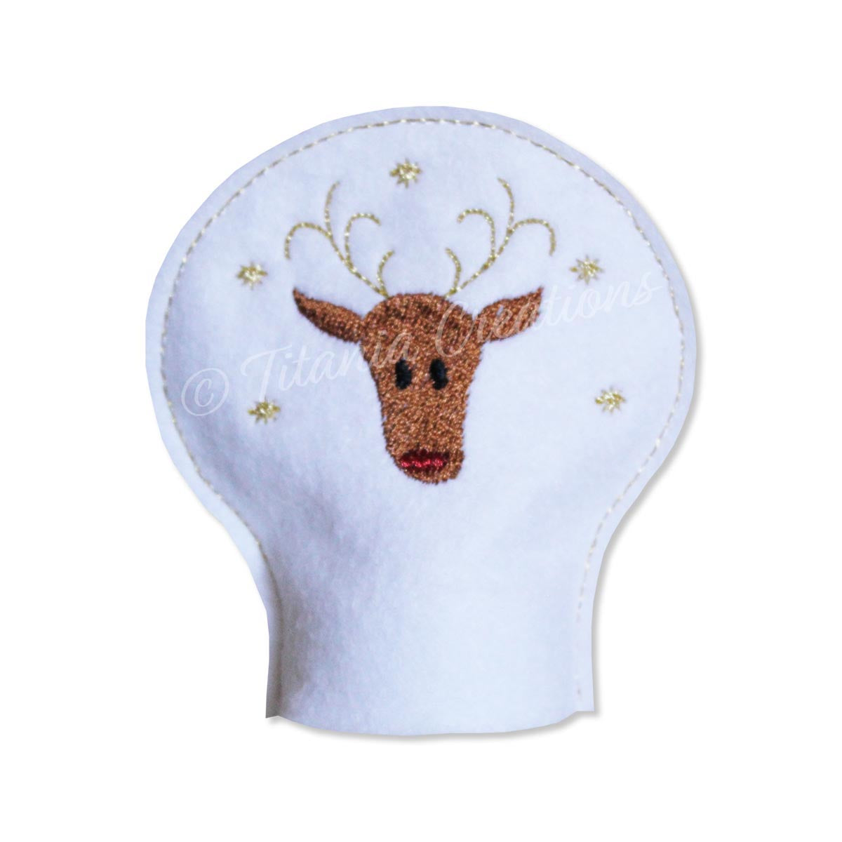 ITH Rudolph Tea Light Cover 4x4