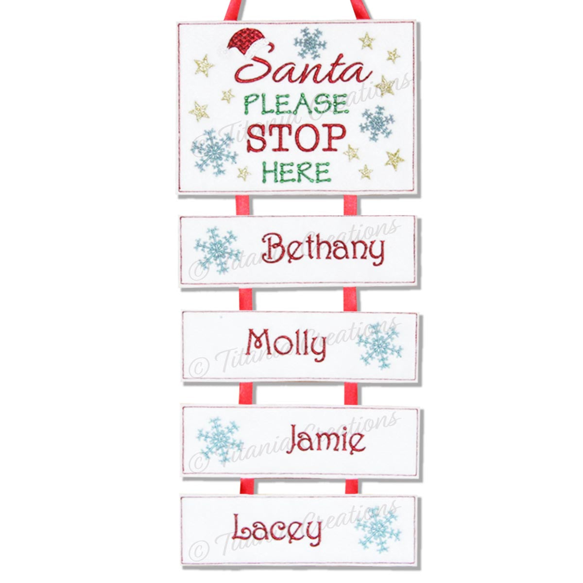 Santa Stop Here 4x4 5x7