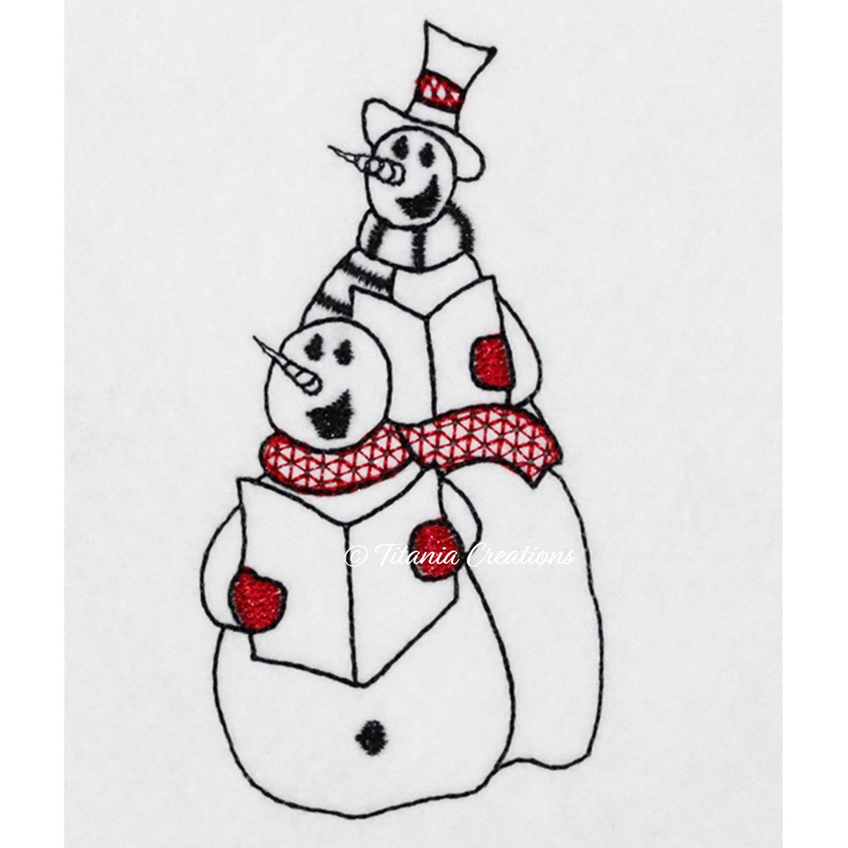 Zen by Adele Singing Snowmen 4x4 5x7