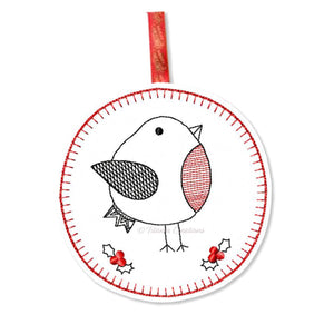 ITH Zen by Adele Collection Christmas Robin Decoration 4x4 5x7